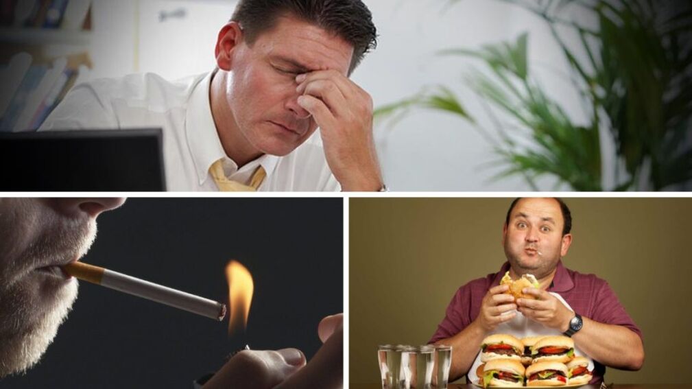 Factors that worsen male potency stress, smoking, malnutrition